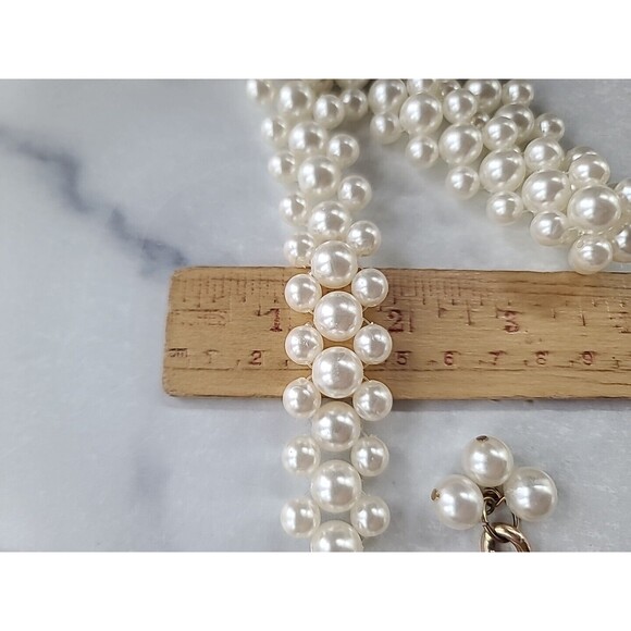 Faux Pearl Beaded Adjustable Necklace, Vintage - Picture 8 of 10